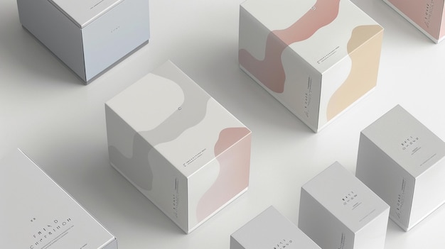 une boîte de boîtes blanches avec le mot " l " en bas