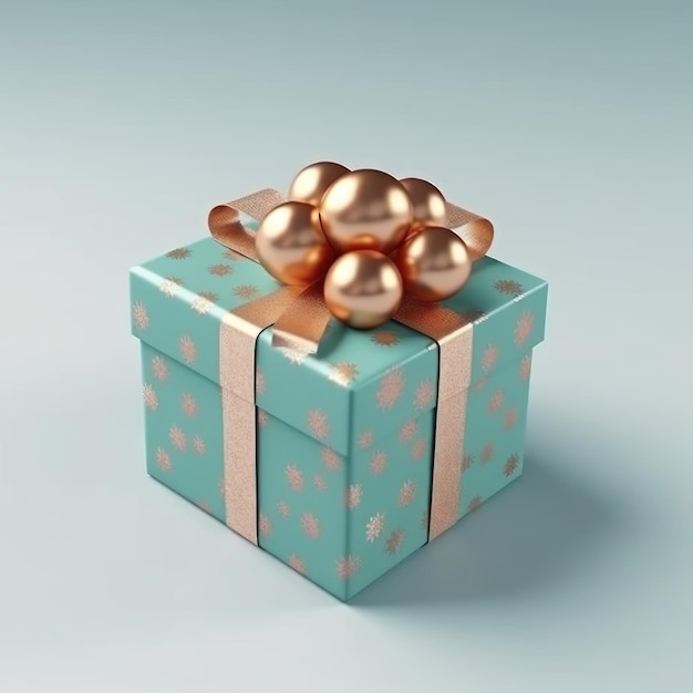 une boîte avec des boules d'or à l'intérieur