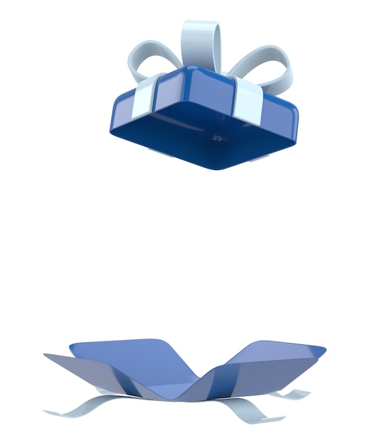 Photo boîte-cadeau ouverte boîte-cadeau 3d illustration 3d