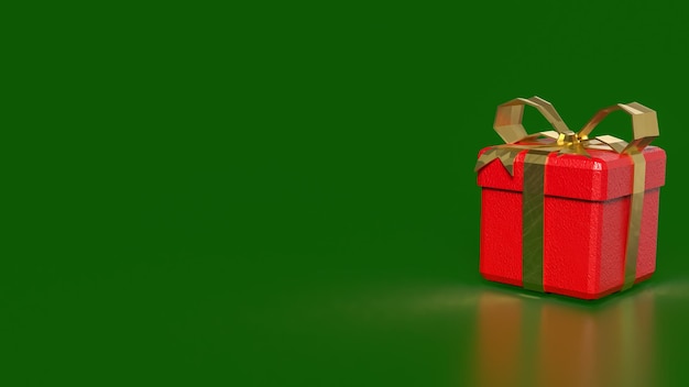 La boîte cadeau RED pour la célébration ou le concept de vacances 3D