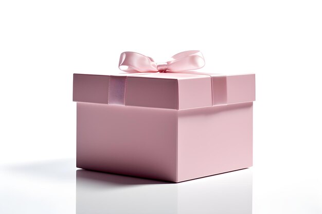 une boîte cadeau rose