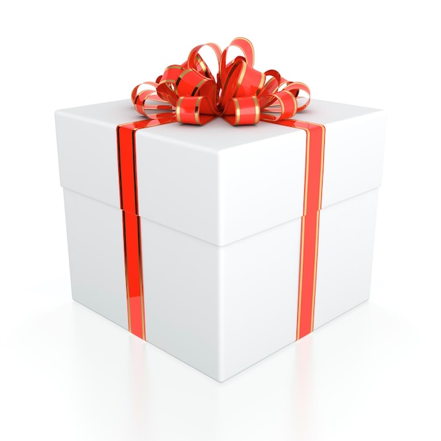 Boîte à cadeaux blanche
