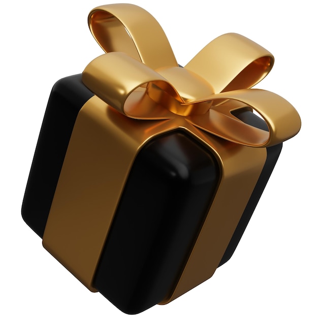 boîte à cadeaux de Noël illustration de rendu 3D isolée sur fond blanc