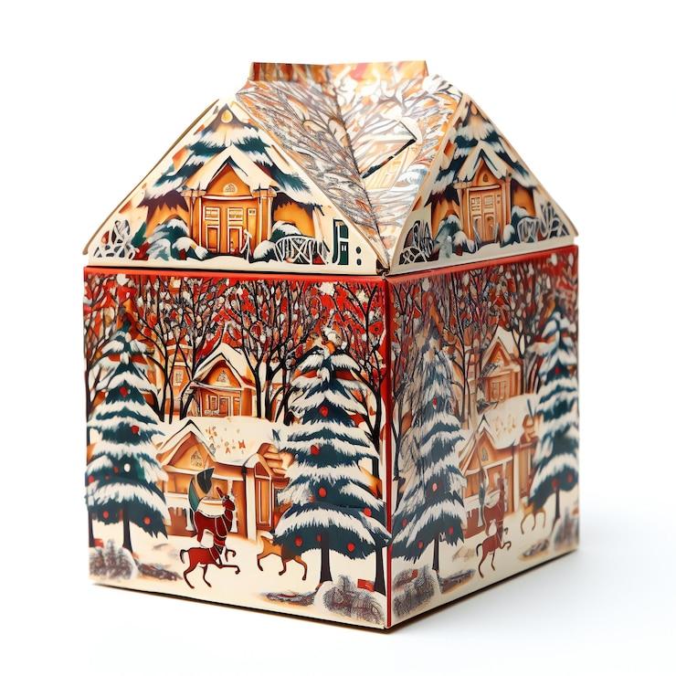 Photo boîte à cadeaux de noël isolée sur un fond blanc