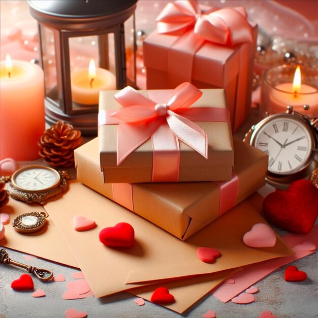 Photo boîte à cadeaux pour la saint-valentin