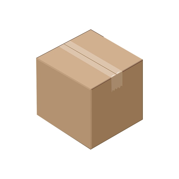 une boîte en carton brun avec une étiquette indiquant une citation de carton