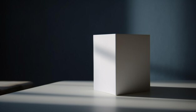 Boîte en carton vide sur socle au design moderne pour les emballages de vente au détail générés par l'IA