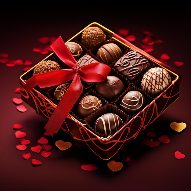 Boîte de chocolat pour la Saint-Valentin japonaise photo stock