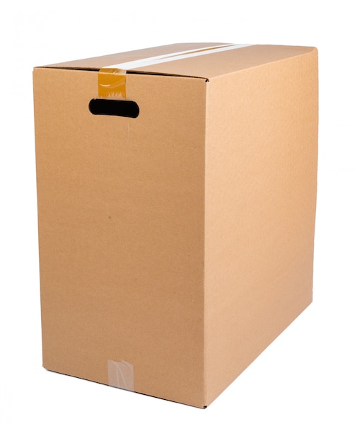 Boîte de déménagement simple carton isolé