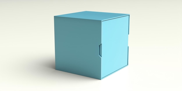 Boîte d'emballage avec couvercle coulissant modèle de publicité vierge pour les produits d'emballage illustration 3d