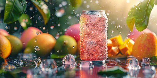 une boîte de jus de fruits avec le mot dessus