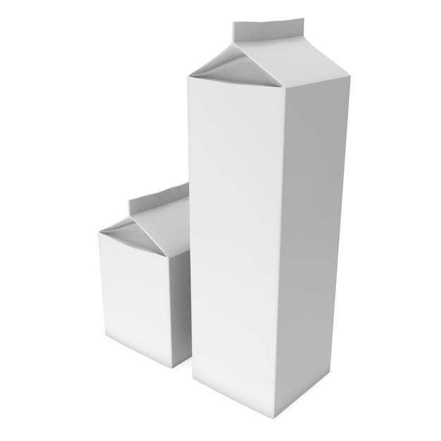 Boîte de lait ou de jus 3d