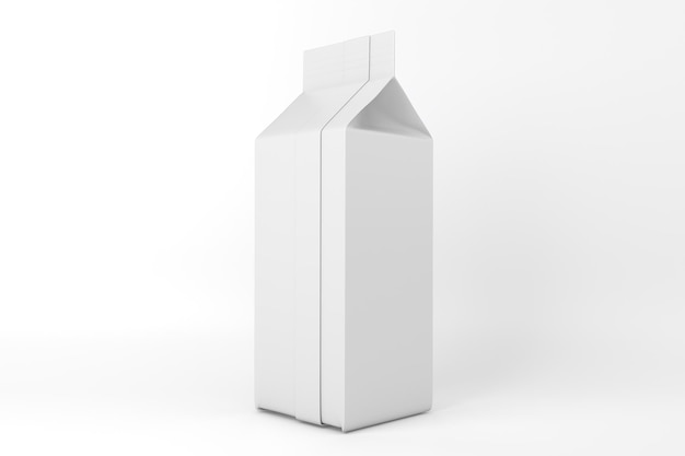 Boîte à lait verso isolé sur fond blanc