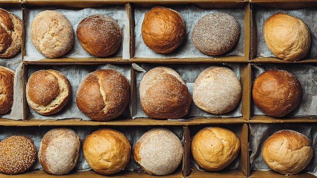 Photo une boîte de pain avec du pain dedans