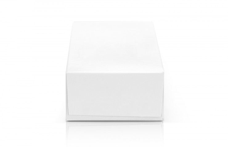 Photo boîte en papier blanc pour la conception de produits.