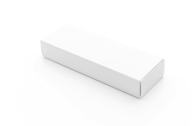 Photo boîte de papier blanc