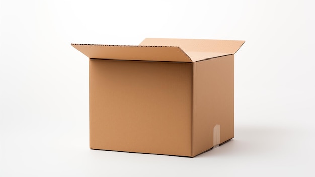 Boîte de papier fermée et isolée sur fond blanc