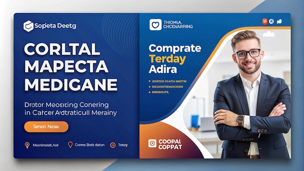 une boîte pour une publicité commerciale pour une carte de visite