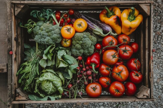 Boîte à produits biologiques frais