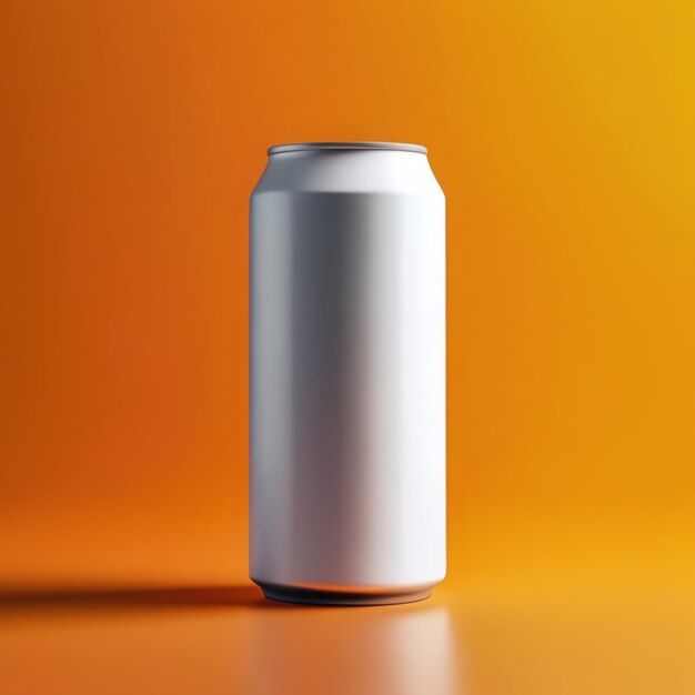 Une boîte à soda en aluminium blanc peut simuler un modèle de boisson gazeuse peut simuler