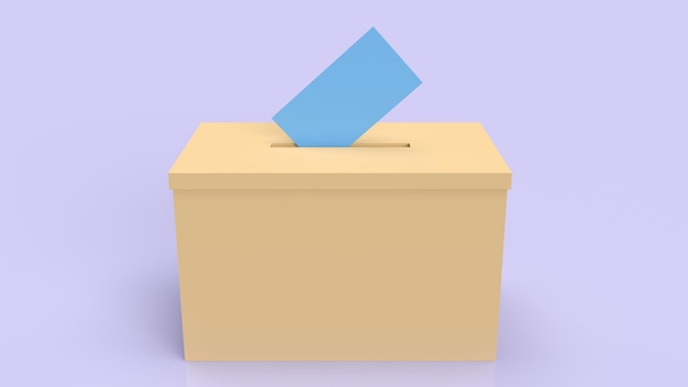 La boîte de vote pour le rendu 3d du concept d'élection