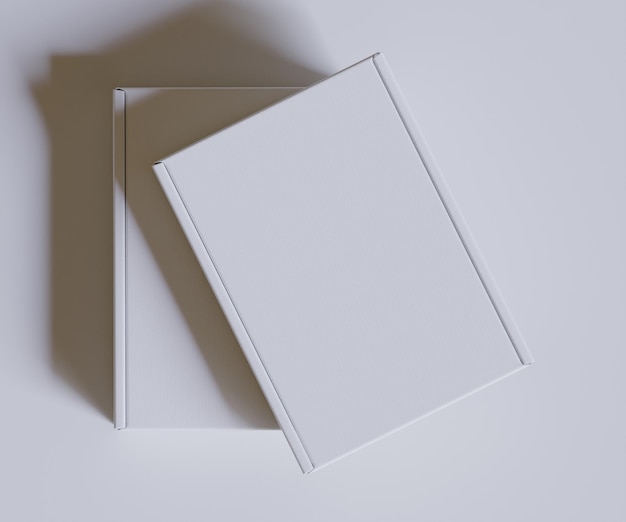 Des boîtes de carton blanches cadeau illustration de rendu 3D