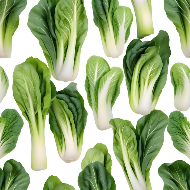 Bok choy sur un fond blanc isolé