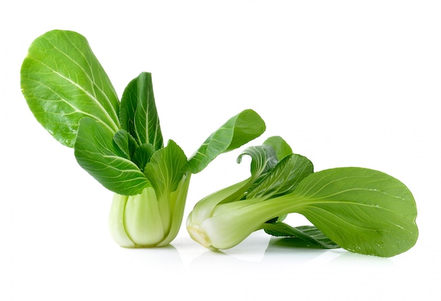 Bok choy isolé sur un blanc