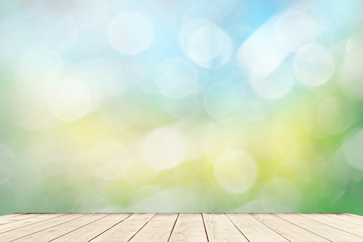 Photo bokeh fond et balcon herbe verte