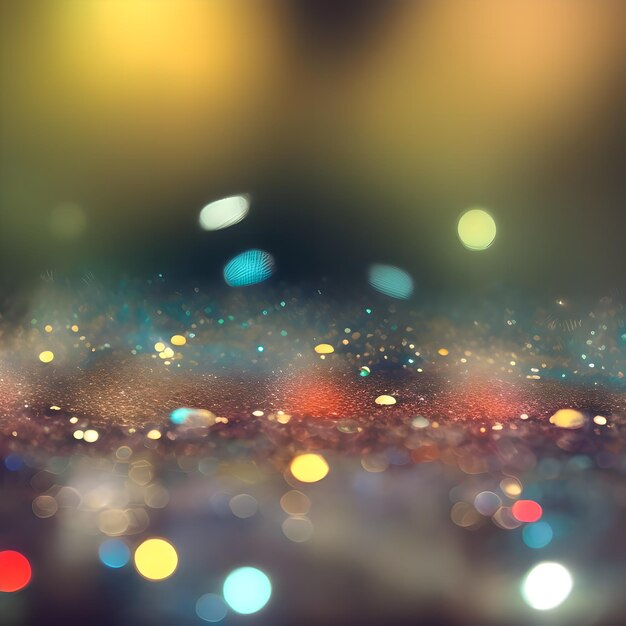 Bokeh de la lumière dans la nuit