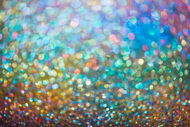 Bokeh de paillettes d&#39;or coloré abstrait flou pour anniversaire