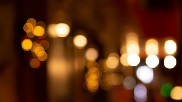 Bokeh scintillant dans la rue