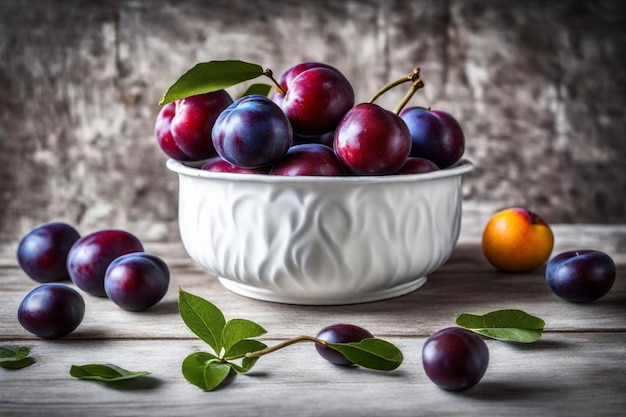 un bol de cerises avec une image d'une croix sur le côté