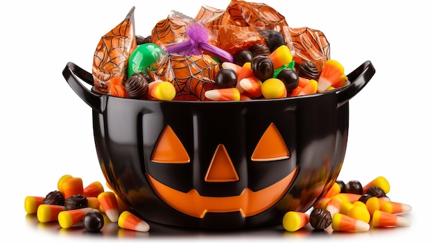 bol de chocolat d'Halloween fond d'écran HD 8K Image photographique