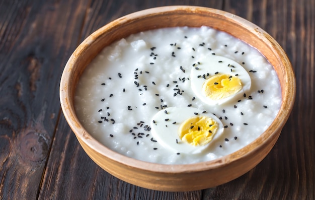 Bol de congee - Bouillie de riz asiatique