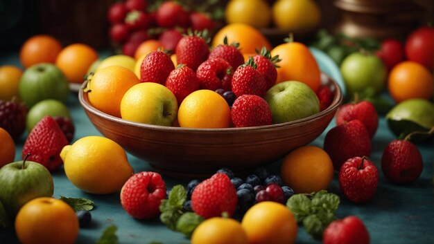 Un bol de fruits coloré