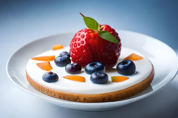 Un bol de fruits avec une garniture aux fruits