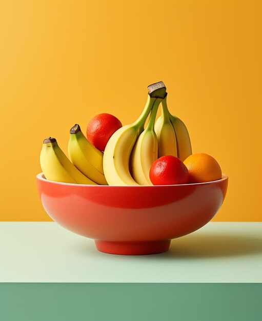 Photo un bol de fruits sur une table