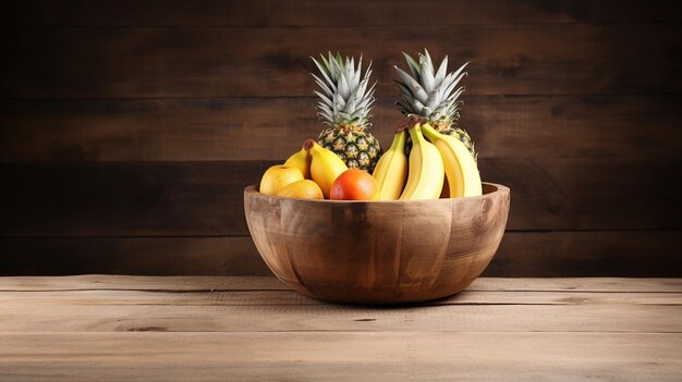 Un bol de fruits sur la table