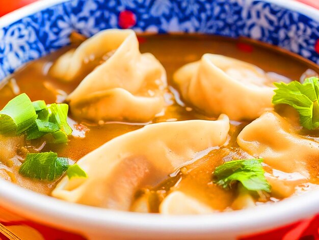 Photo un bol de la meilleure soupe de boulettes délicieuse télécharger l'image