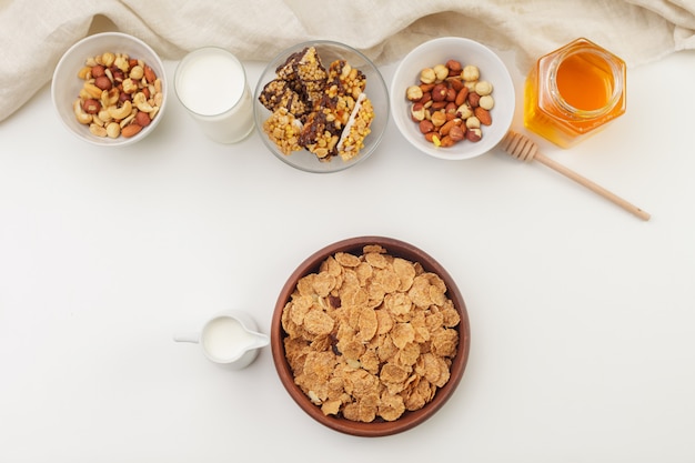 Bol de muesli en bonne santé