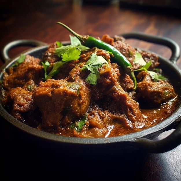 un bol de nourriture contenant de la viande et des légumes.