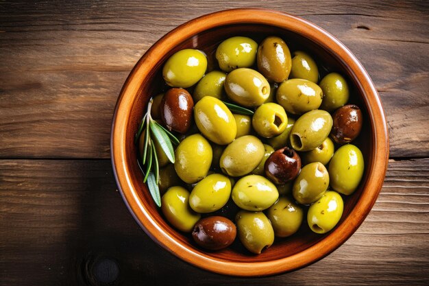 Un bol avec des olives