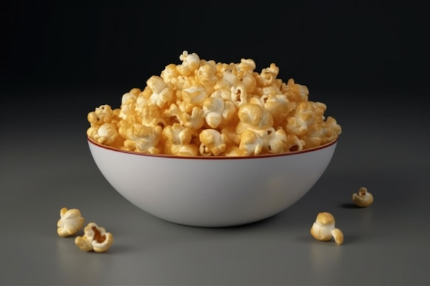 Bol de pop-corn au fromage Generate Ai