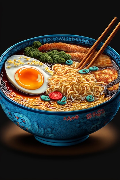 Photo un bol de ramen avec les mots 