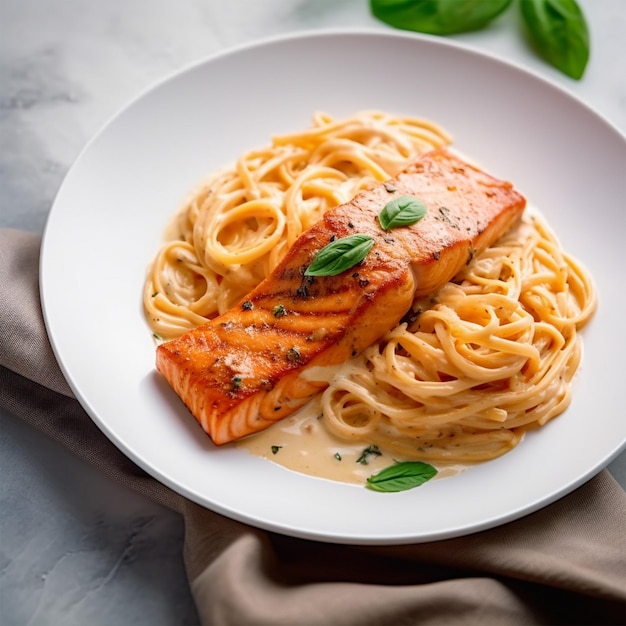 Bol de riz au saumon grillé avec sauce soja