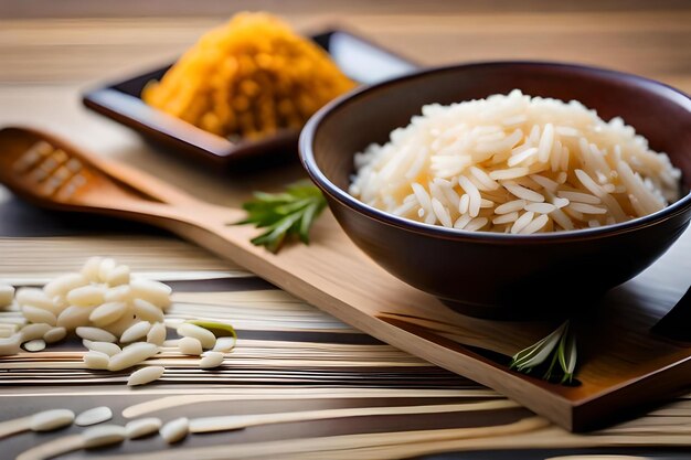 Un bol de riz et un bol de riz