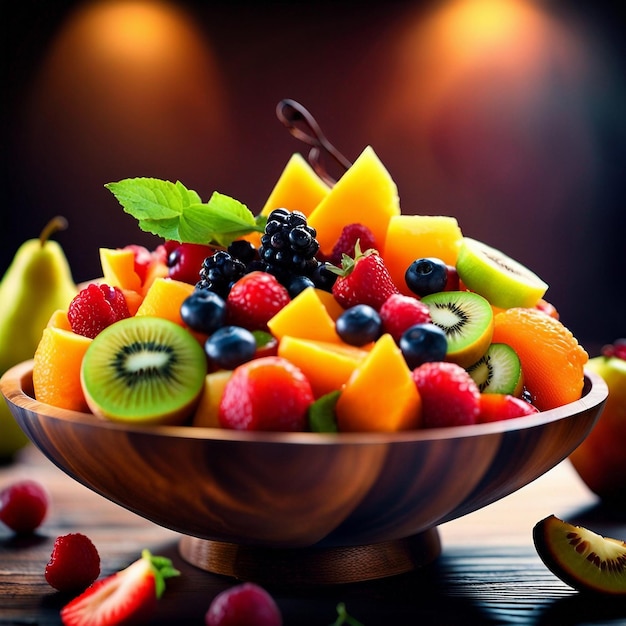 Un bol de salade de fruits