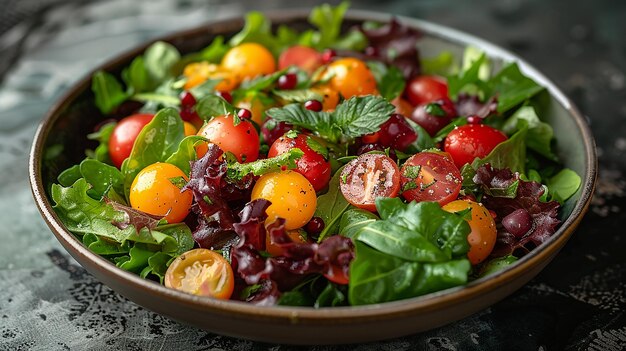 Photo un bol de salade avec des radis et des radis