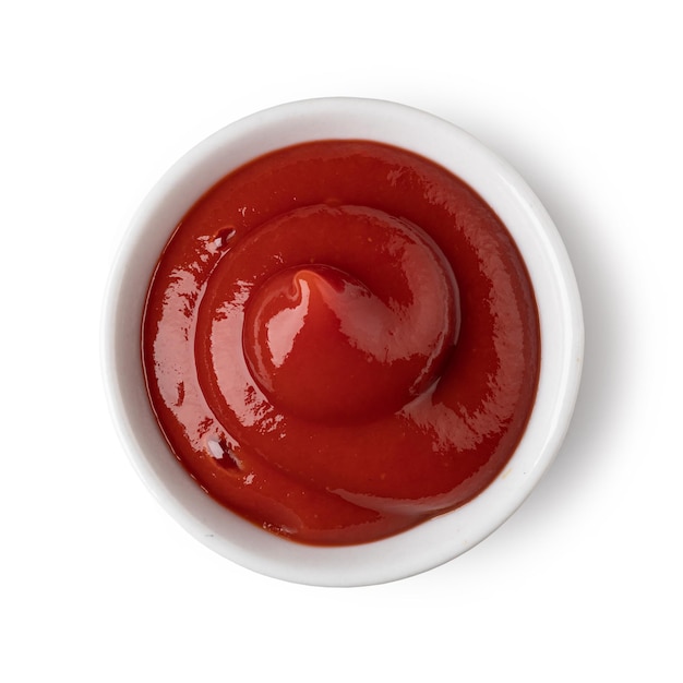 Bol avec sauce ketchup